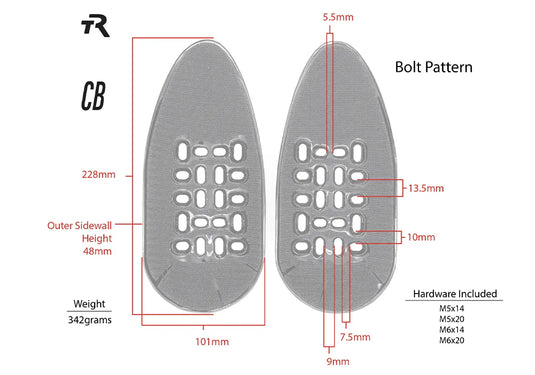 TriRig - Pads - Closed Back Carbon Arm Cups