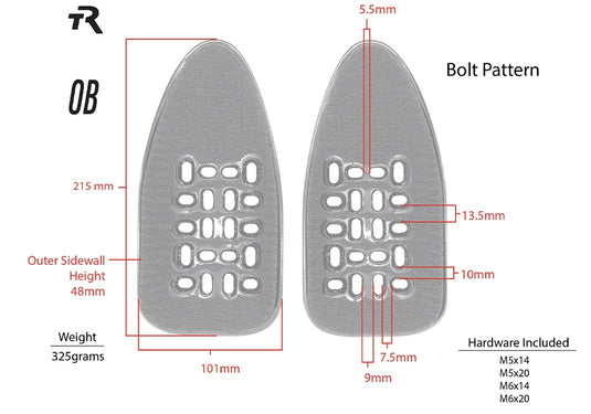 TriRig - Pads - Open Back Carbon Arm Cups